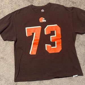Majestic Brown and Orange Short Sleeve Tee